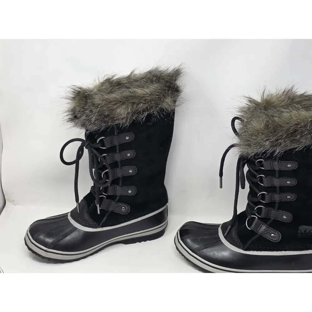 Sorel Joan of Arctic Women's Waterproof Snow Boots Black Quarry Size US 9